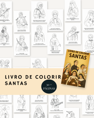 Livro de colorir infantil católico | Santas