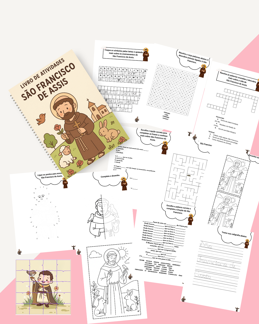 Livro de atividades católico | São Francisco de Assis