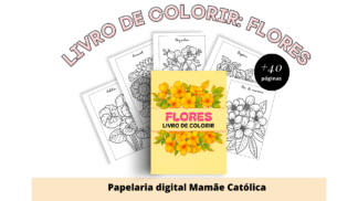Livro de colorir infantil | Flores
