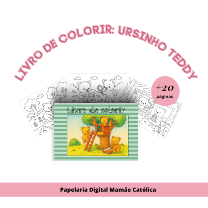 Livro de colorir | Ursinho Teddy