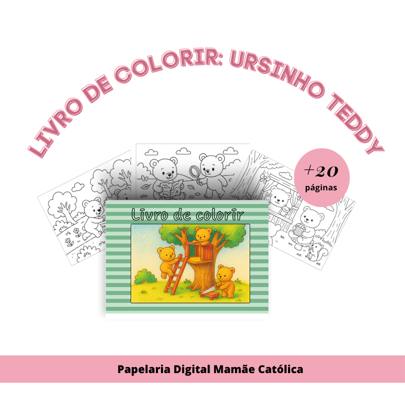 Livro de colorir | Ursinho Teddy