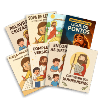 Livro infantil de atividades católico