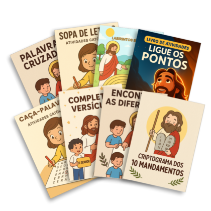 Livro infantil de atividades católico