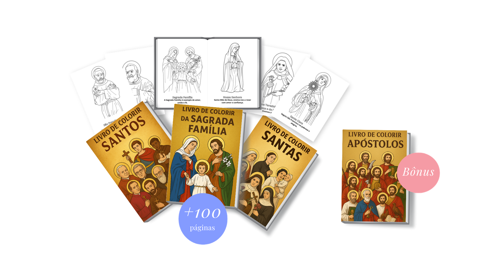 Combo promocional: Livros de colorir católico - Imagem 9