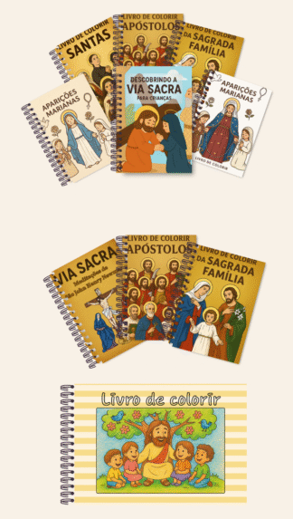 Combo promocional: Livros de colorir católico
