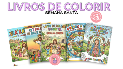 Livro de colorir infantil católico | Semana Santa