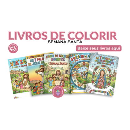 Livro de colorir infantil católico | Semana Santa
