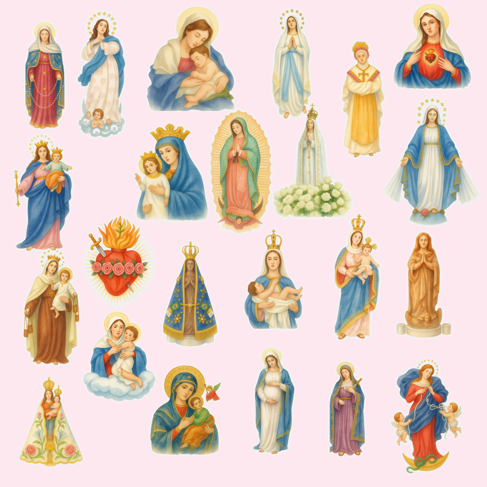 Cartela de adesivos | Nossa Senhora - Imagem 2