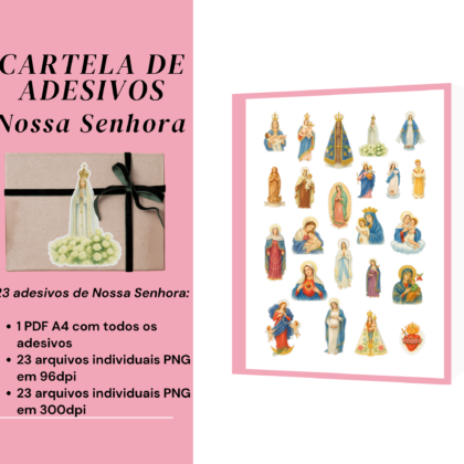 Cartela de adesivos | Nossa Senhora