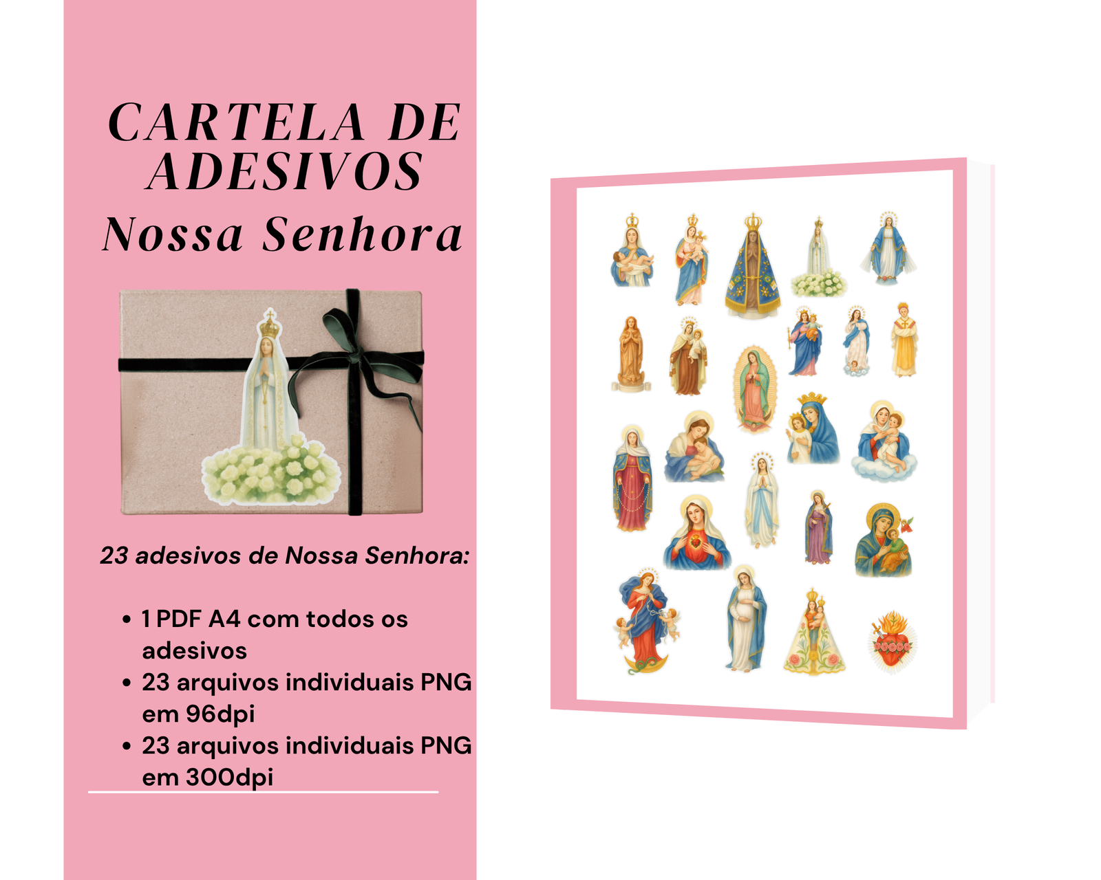 Cartela de adesivos | Nossa Senhora
